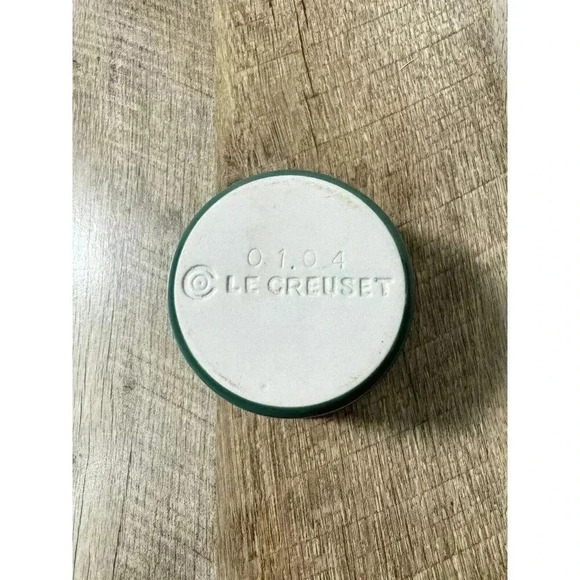 Le Creuset France Dark Green Small Stoneware Ramekin Crème Brûlée Ribbed 01.04 - Picture 5 of 5